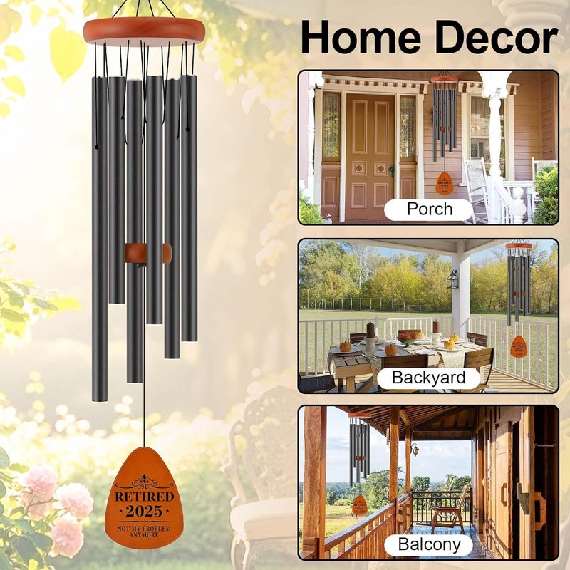 Oprever Retirement Gift for Woman Men Coworker Teacher Nurses Friends Mom Dad Grandma Grandpa Retirees, Coworkers Farewell Going Away Gift, 32" Wind Chimes Retirement Decorations - Image 4